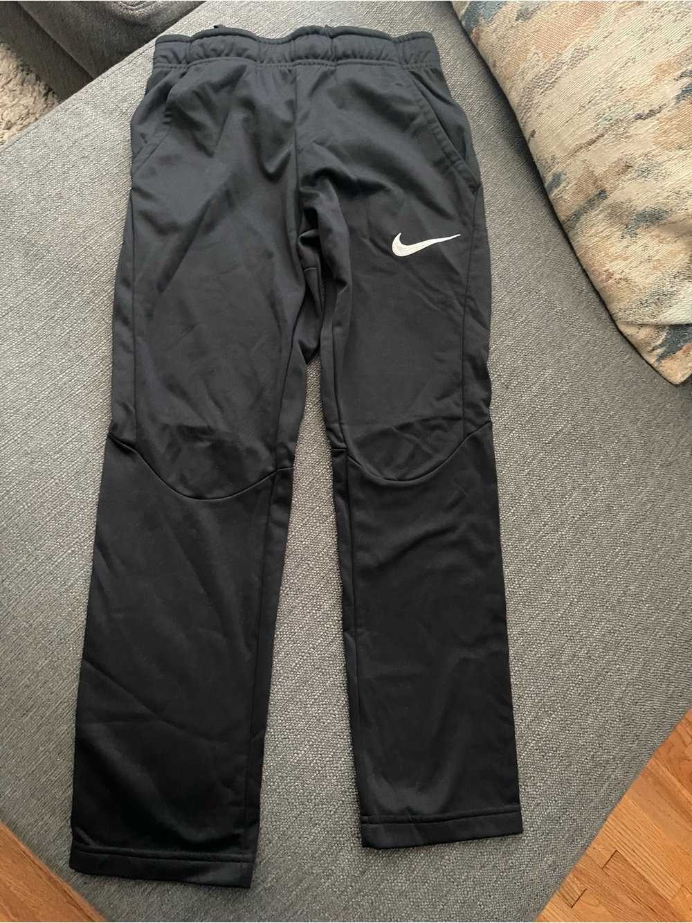 Nike Black Track Pants with White Swoosh